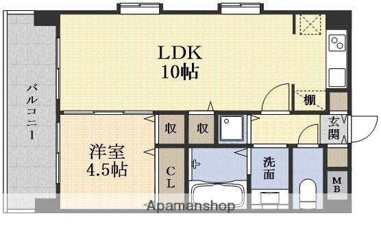 エストリーヴルⅡ(1LDK/6階)の間取り写真