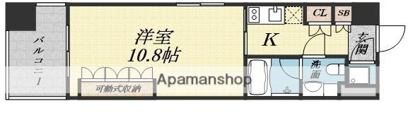 デュオン新大阪レジデンス(1K/7階)の間取り写真