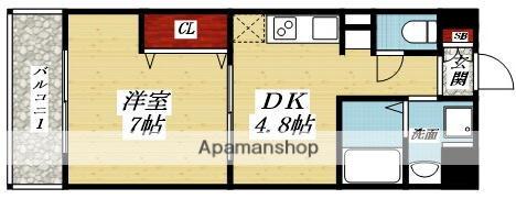 第17関根マンション(1DK/10階)の間取り写真