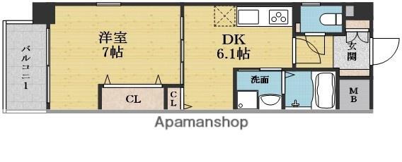 NLC新大阪PARTⅢ(1DK/2階)の間取り写真