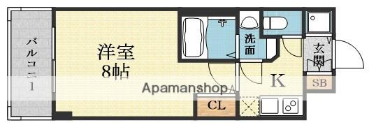 BPRレジデンス江坂(1K/10階)の間取り写真