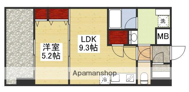 スプランディッド三国Ⅰ(1LDK/11階)の間取り写真