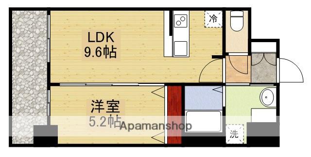 ディームス江坂(1LDK/8階)の間取り写真
