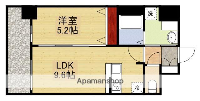ディームス江坂(1LDK/8階)の間取り写真