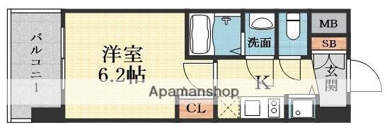 アドバンス新大阪ウエストゲート1(1K/11階)の間取り写真