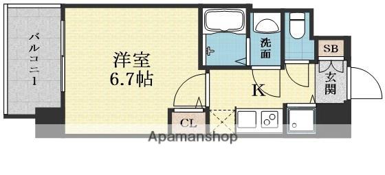 S-RESIDENCE新大阪リデンテ(1K/4階)の間取り写真