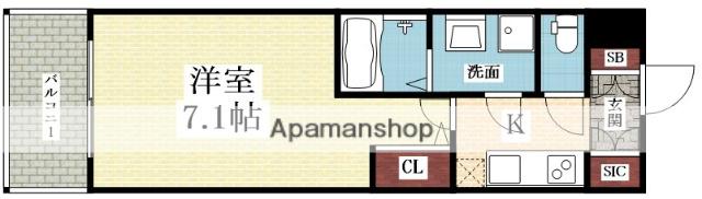 M-RESIDENCE新大阪ガーデン(1K/11階)の間取り写真