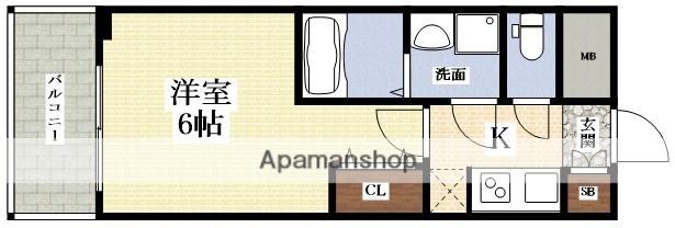 M-RESIDENCE新大阪ガーデン(1K/7階)の間取り写真