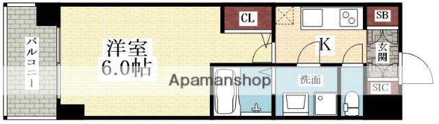 M-RESIDENCE新大阪ガーデン(1K/8階)の間取り写真