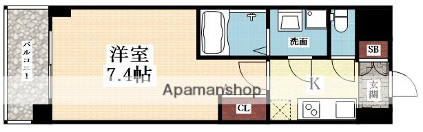 M-RESIDENCE新大阪ガーデン(1K/4階)の間取り写真