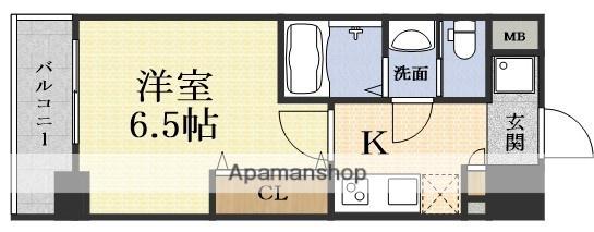 LUXE新大阪北(1K/7階)の間取り写真