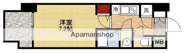 スペーシア江坂広芝町(1K/2階)の間取り写真