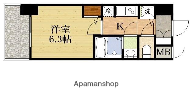 S-RESIDENCE江坂エミネンス(1K/7階)の間取り写真