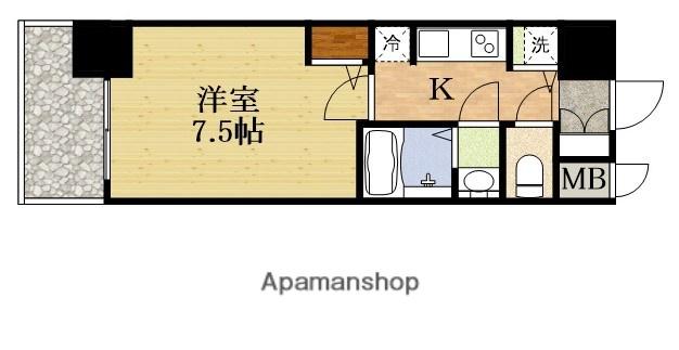 S-RESIDENCE江坂エミネンス(1K/5階)の間取り写真