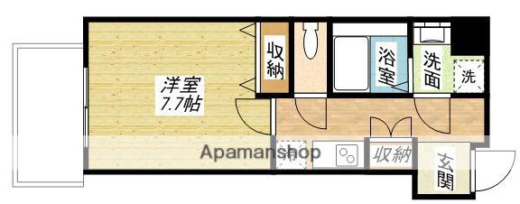 ベルヴィ江坂公園(1K/7階)の間取り写真
