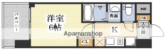 エステムコート新大阪ⅩⅢニスタ(1K/8階)の間取り写真