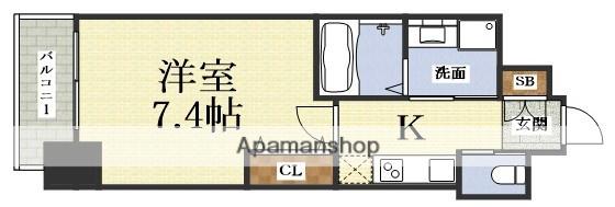 ファーストフィオーレ江坂レガリス(1K/5階)の間取り写真