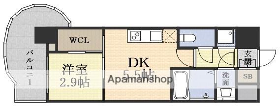 セレニテ新大阪プリエ(1DK/7階)の間取り写真