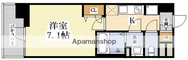 プレサンスOSAKA西中島リエゾン(1K/5階)の間取り写真