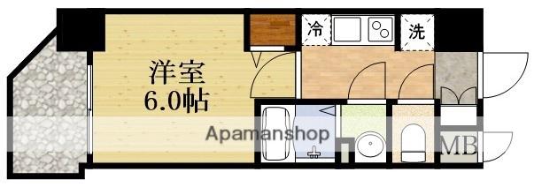 プレサンスブルーム東三国(1K/9階)の間取り写真