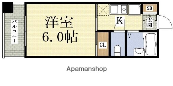 カルムイン江坂3(1K/11階)の間取り写真