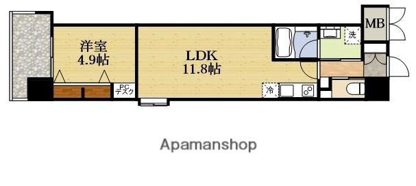 スプランディッド江坂DUE(1LDK/4階)の間取り写真