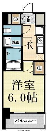 プレサンス東三国エンブレイス(1K/7階)の間取り写真