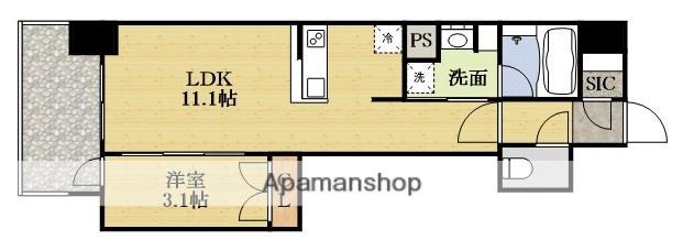 リビオメゾン新大阪(1LDK/10階)の間取り写真