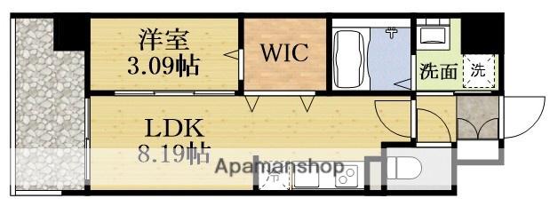 WORVE吹田江坂(1LDK/6階)の間取り写真