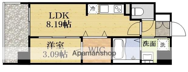 WORVE吹田江坂(1LDK/7階)の間取り写真