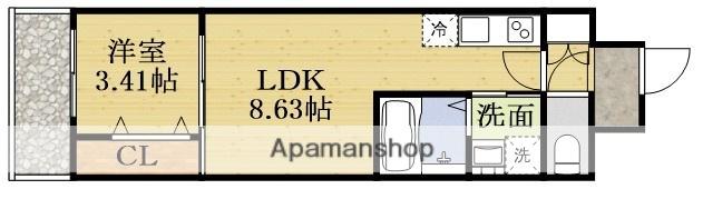 アーバンパーク新大阪(1LDK/7階)の間取り写真
