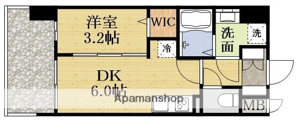 プレサンス東淀川駅前プローシェ(1DK/9階)の間取り写真