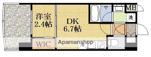 セレニテ新大阪アリエ(1DK/10階)の間取り写真