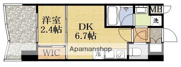 セレニテ新大阪アリエ(1DK/2階)の間取り写真