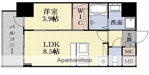 エステムコート新大阪ⅩⅦベイス(1LDK/4階)の間取り写真