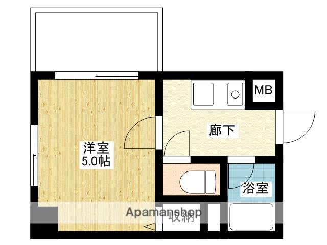 木川東エクセルハイツ(1K/7階)の間取り写真