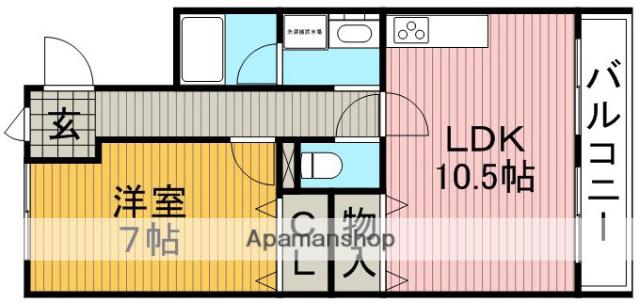 プリメゾン豊中(1LDK/4階)の間取り写真