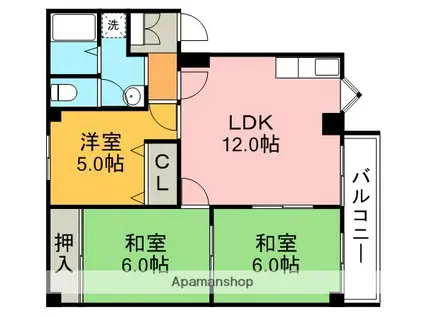 ハイネス21(3LDK/2階)の間取り写真