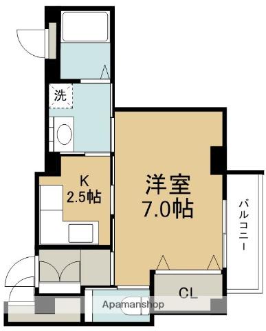 中央日進ビル(1K/2階)の間取り写真