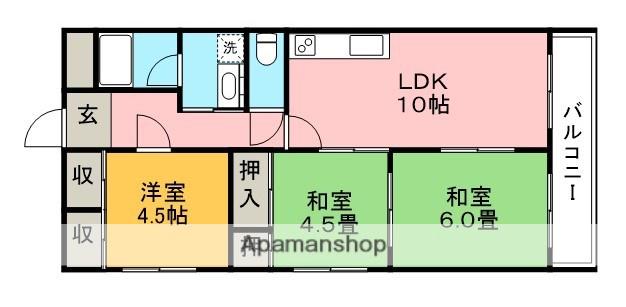 メゾンドフロール(3LDK/3階)の間取り写真