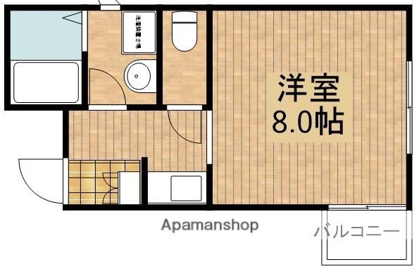 スワンハイム石橋(1K/2階)の間取り写真