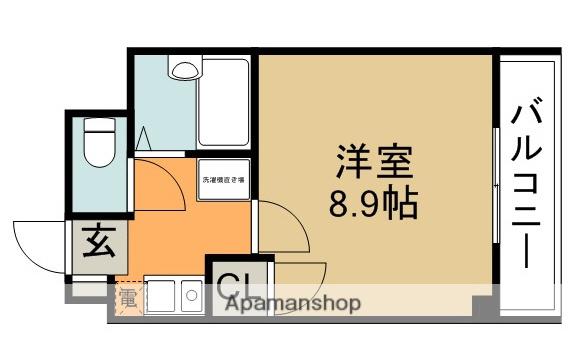 FLOSⅠ(1K/4階)の間取り写真