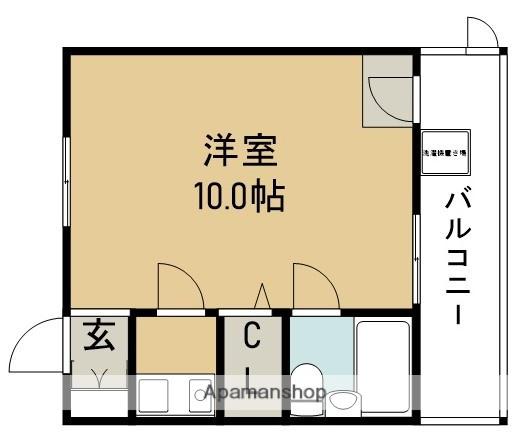 フラワーマンション(1K/1階)の間取り写真