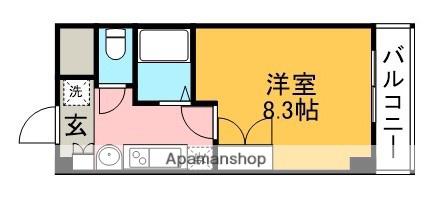 シャンヴェルジェ豊中Ⅰ(1K/1階)の間取り写真