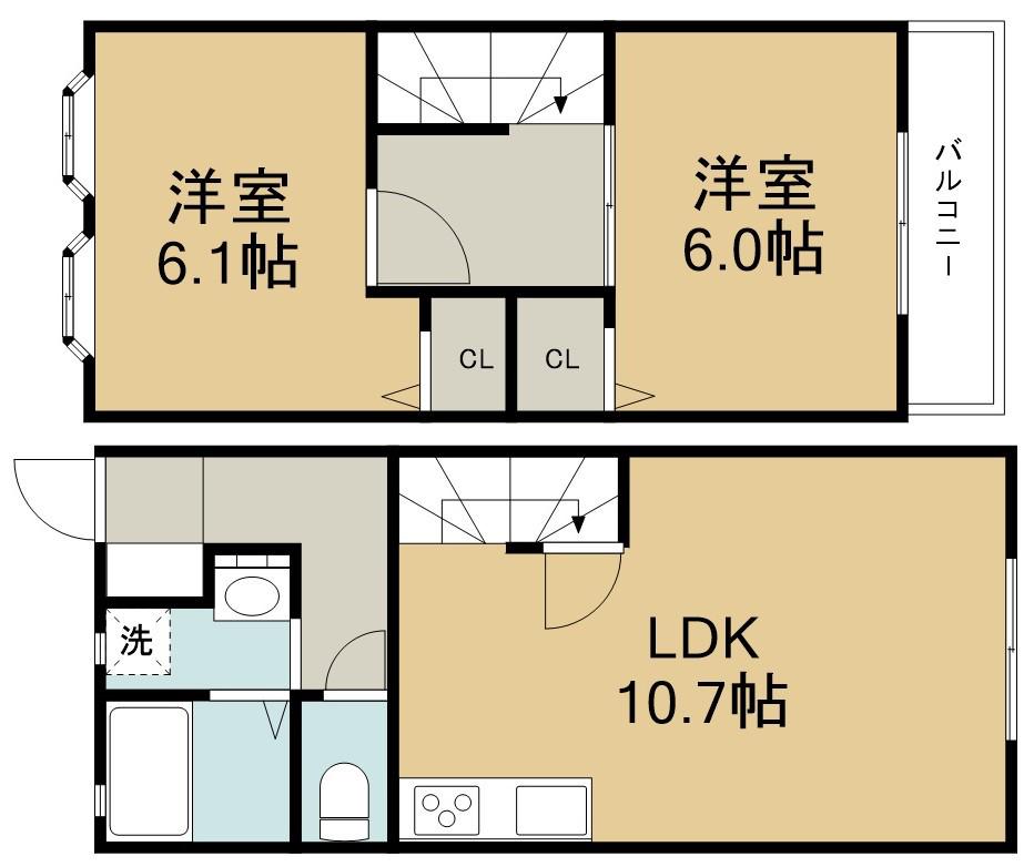 桜ガーデンハウス(2LDK)の間取り写真