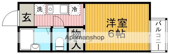 ログイン箕面(1K/2階)の間取り写真