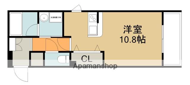 アルティジア池田鉢塚(ワンルーム/1階)の間取り写真