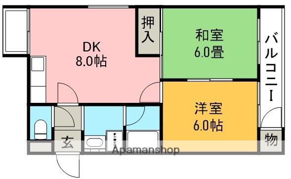 ライフセレクト(2LDK/3階)の間取り写真