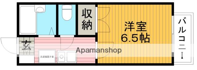 ソレイユルヴァン(1K/1階)の間取り写真