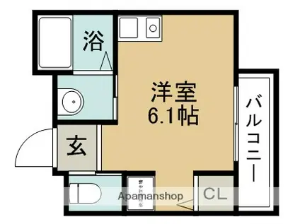 ユーハイツ住吉(ワンルーム/1階)の間取り写真